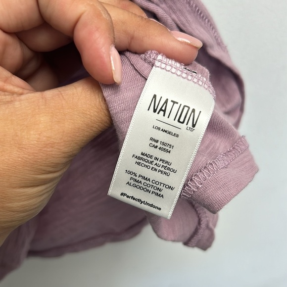 Nation LTD Raine puff sleeve one shoulder tee - Picture 5 of 5